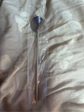Unique st germain metal drinking straw with spoon attachment